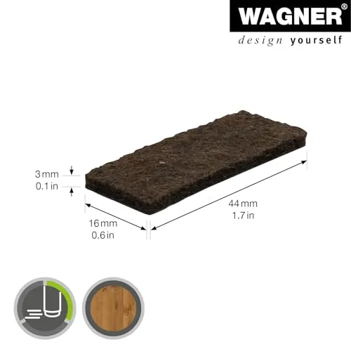 Wagner EH 1745 feltrini adesivi marroni 12 pezzi sottili