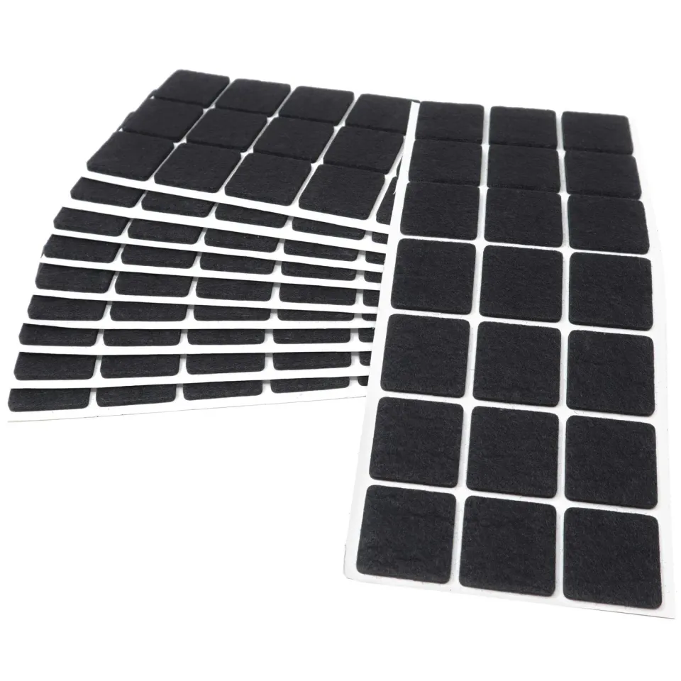 Adsamm Feltrini Autoadesivi 30x30 mm Neri 210 Pezzi Sintetici