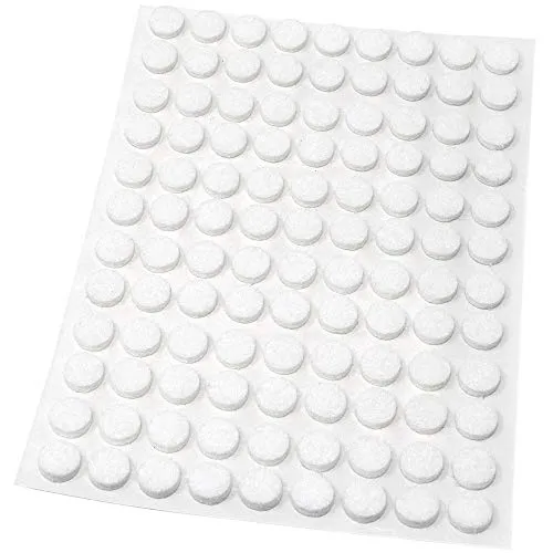 Adsamm feltrini adesivi bianchi tondi 10 mm 108 pezzi
