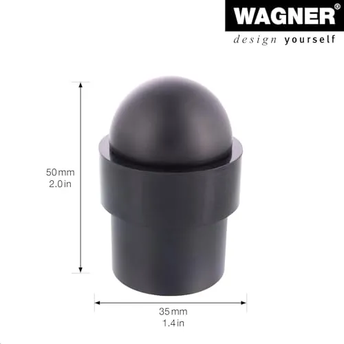 Wagner DOM 15517411 fermaporta metallo nero avvitare
