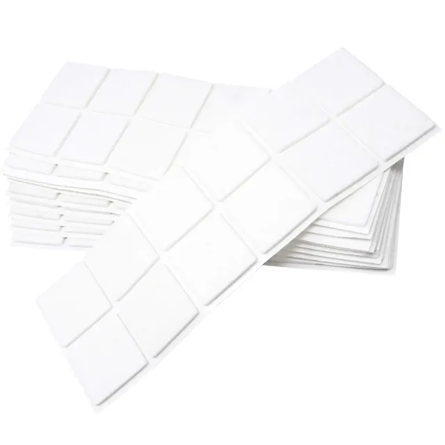 Adsamm feltrini quadrati bianchi 40x40 mm 120 pz autoadesivi