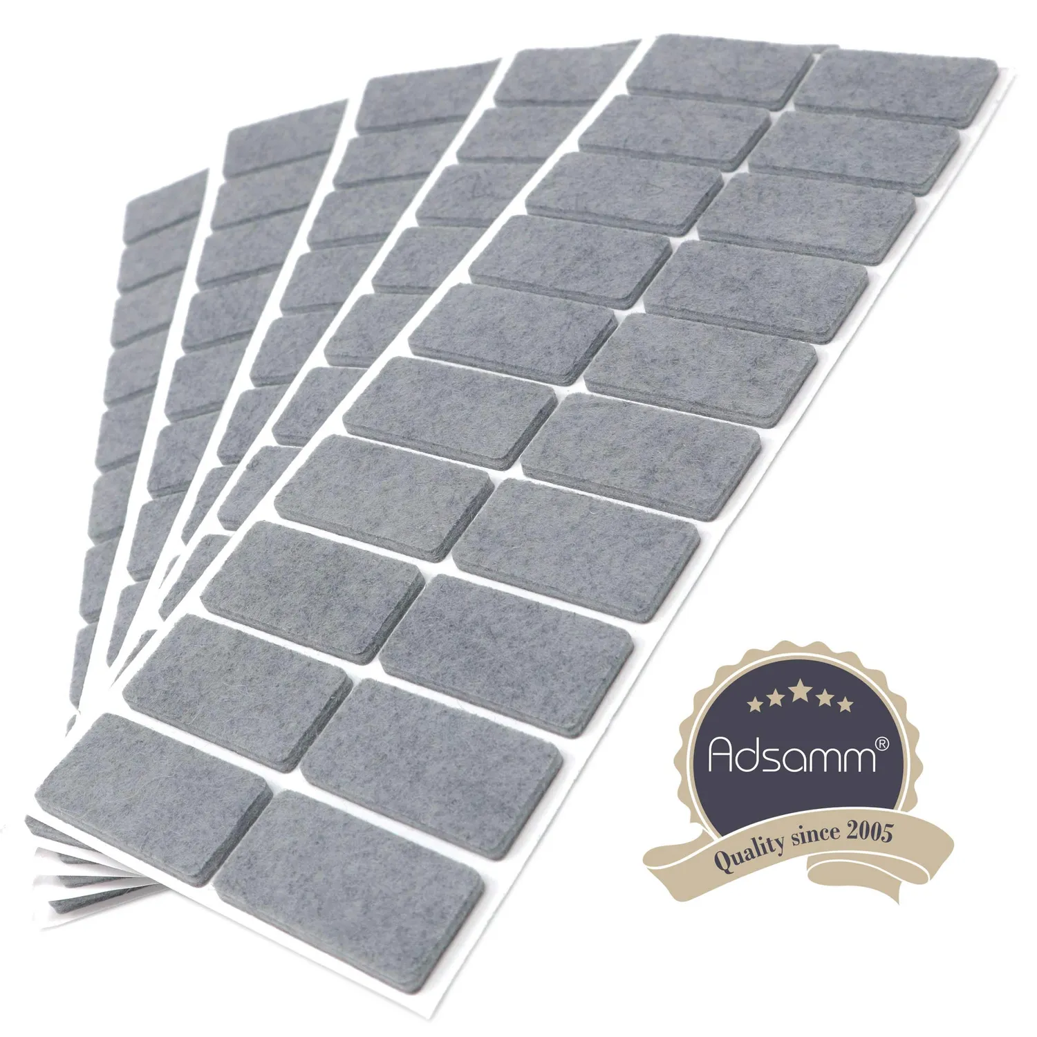 Adsamm feltrini adesivi rettangolari 20x40 mm 100 pezzi