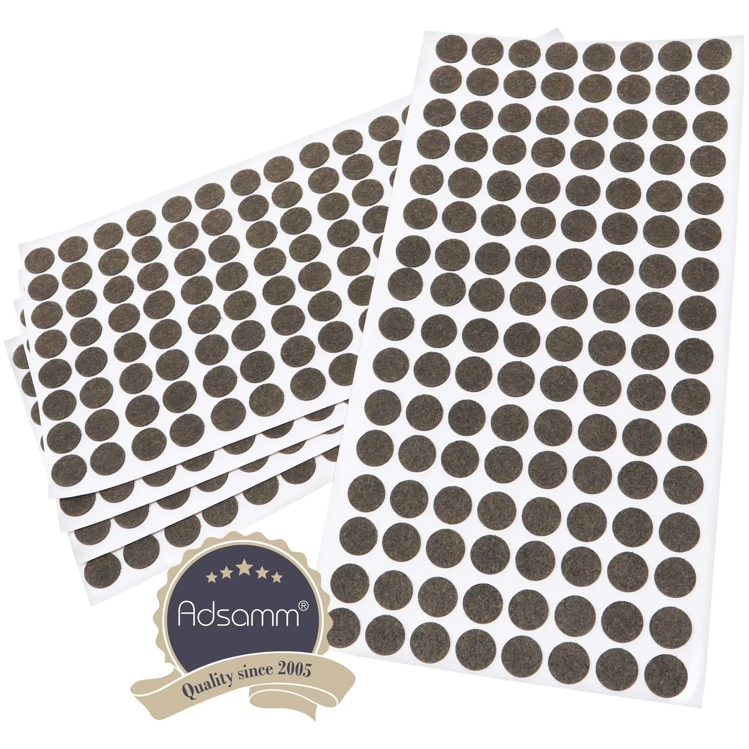 Adsamm feltrini ultrasottili Ø 12 mm marroni 640 pezzi