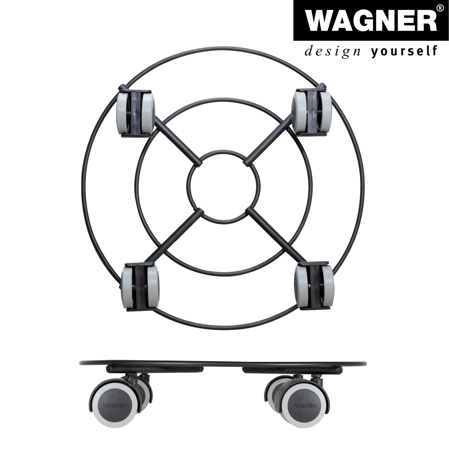 Wagner Draht GH 0944 sottovaso con ruote Ø 30 cm portata 60 kg