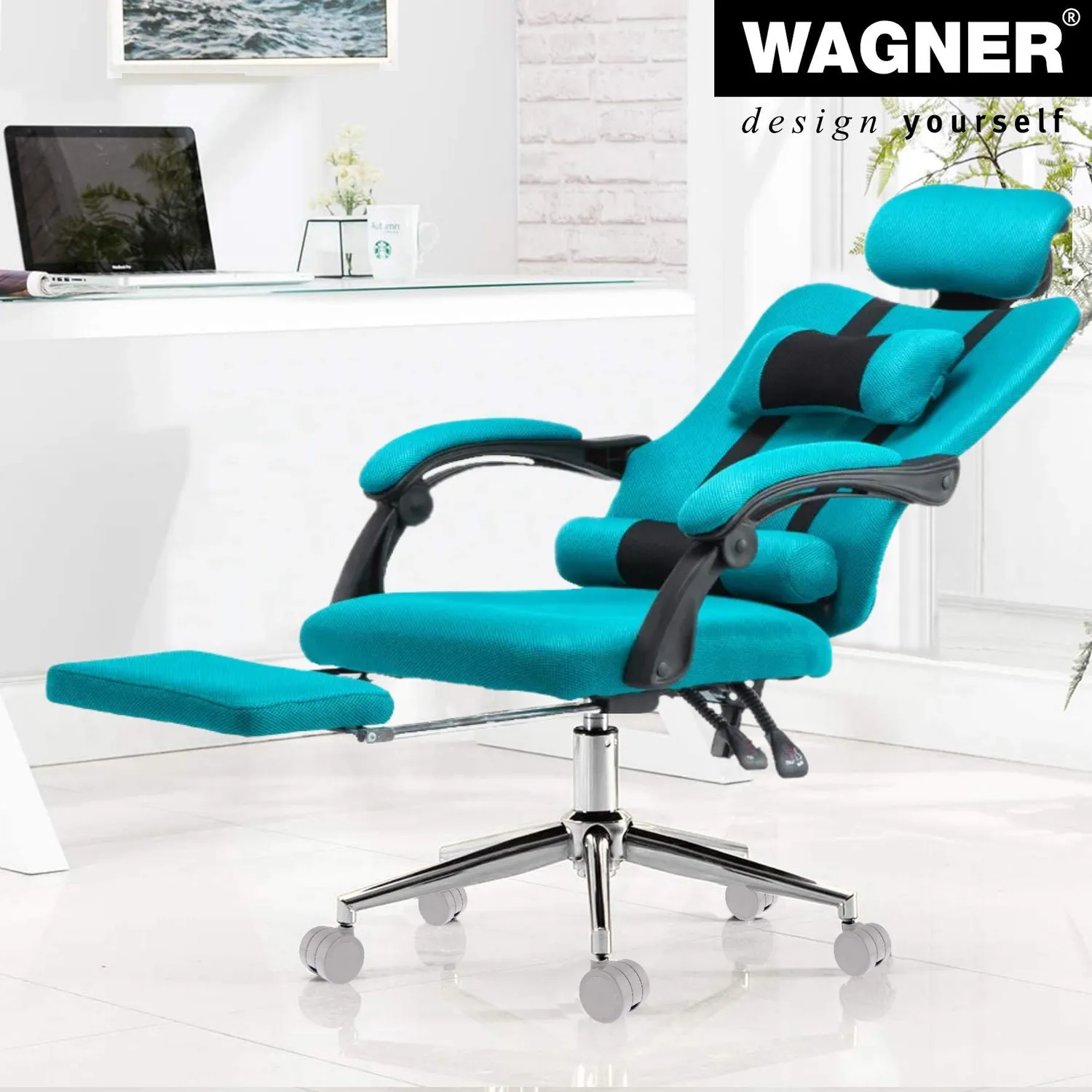 Wagner Konkav RO0120 rotella sedia ufficio grigia 1pz 60mm