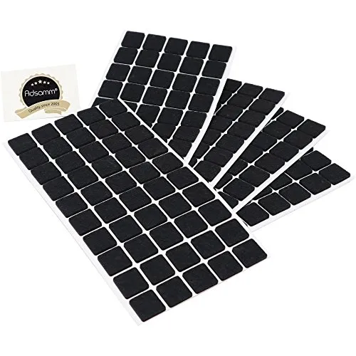 Adsamm Feltrini 20x20 mm Neri 250 Pezzi Sintetici 3,5 mm