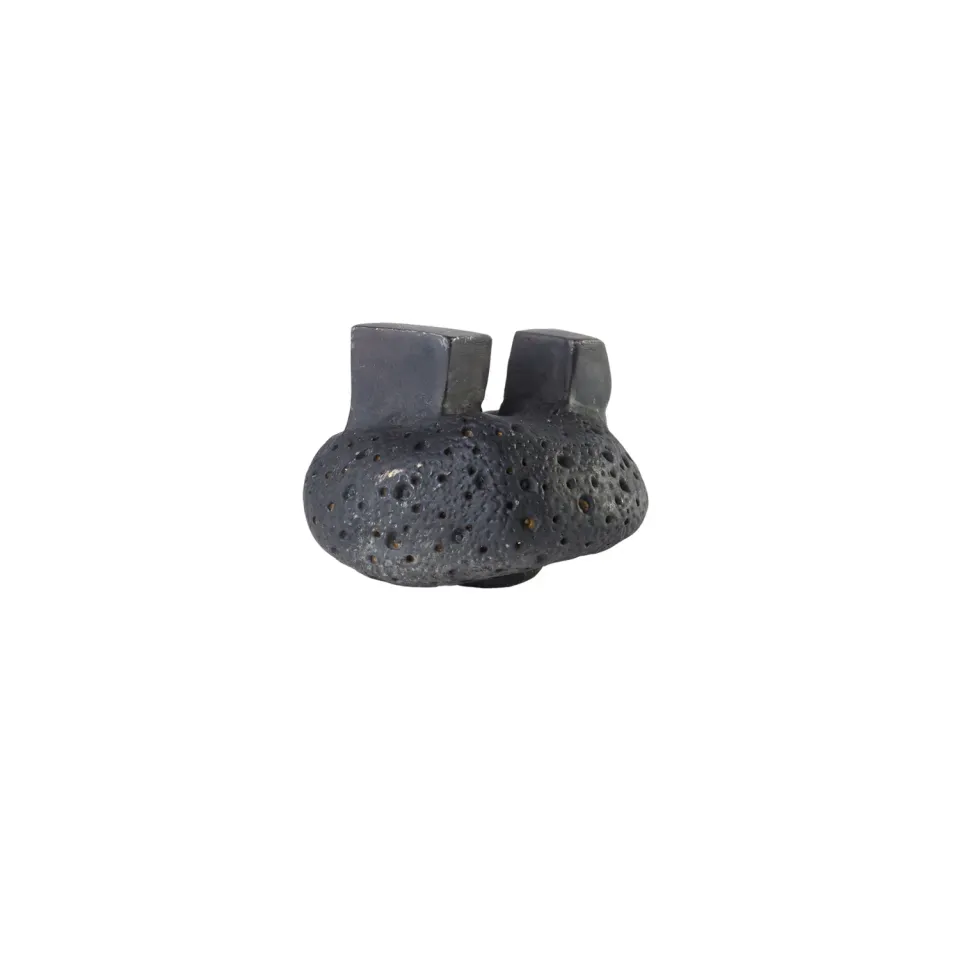 NIVA Design Pietra pomello ottone nero linee minerali