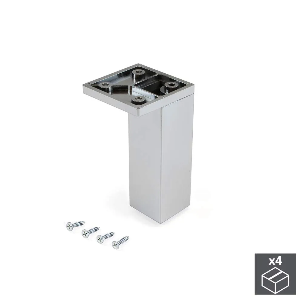 Emuca piedini mobili plastica angolari H100 mm bianchi 4pz