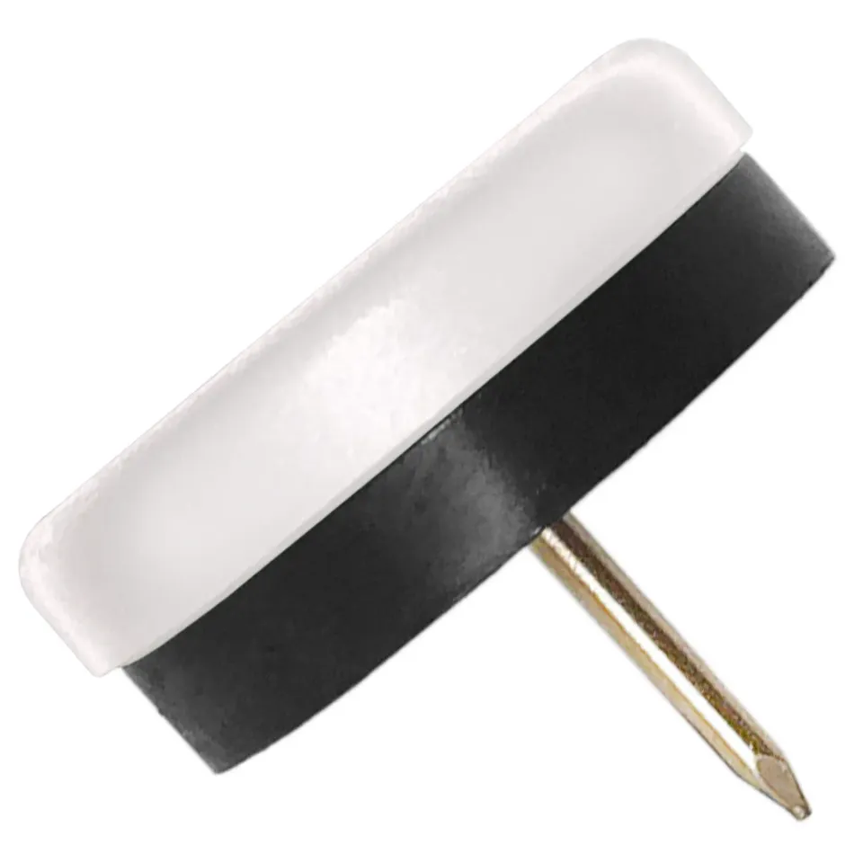 Adsamm Piedini Plastica con Chiodo Ammortizzanti Bianchi 30 mm 4 Pezzi