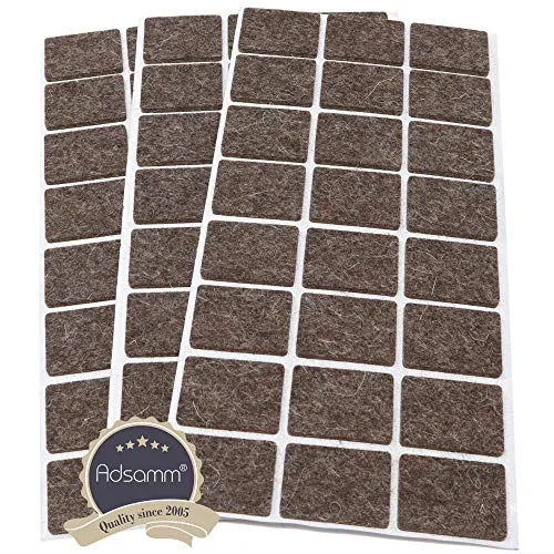 Adsamm Quality 25x35 mm feltrini autoadesivi 72 pezzi marrone lana