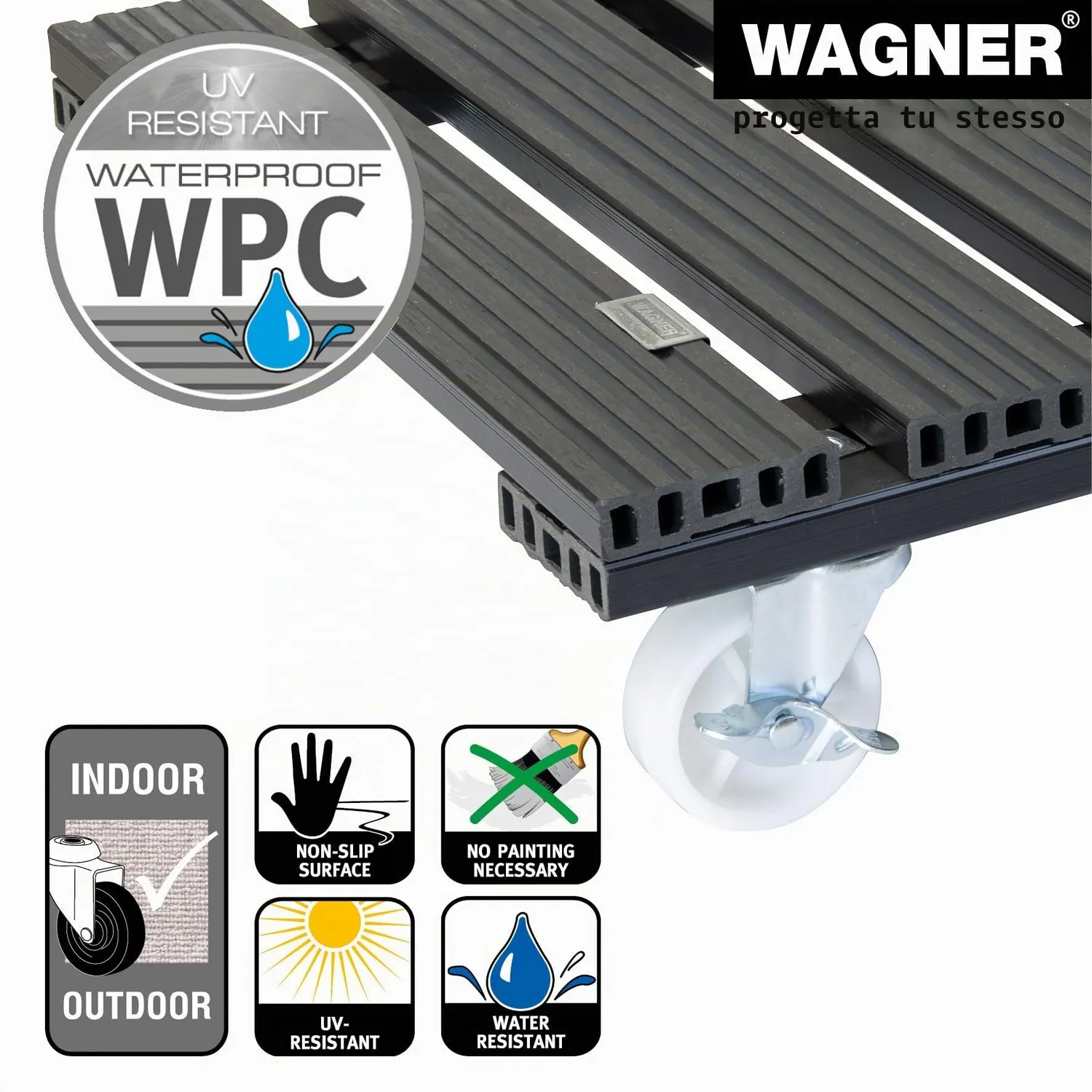Wagner WPC 20054001 carrello piante 38,5 cm antracite esterno