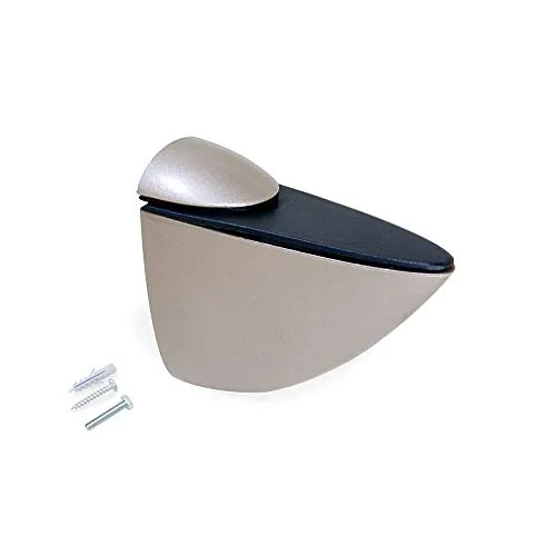 Emuca Azor 4009424 reggimensola nichel satinato coppia legno vetro