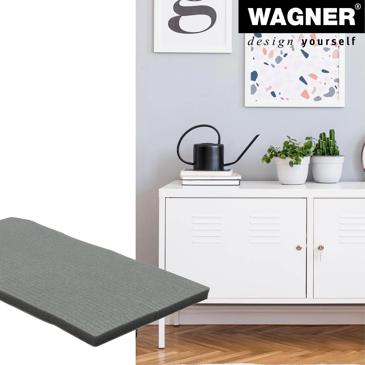 Wagner 16030099 cuscinetti EVA grigi 4 pezzi 100 mm