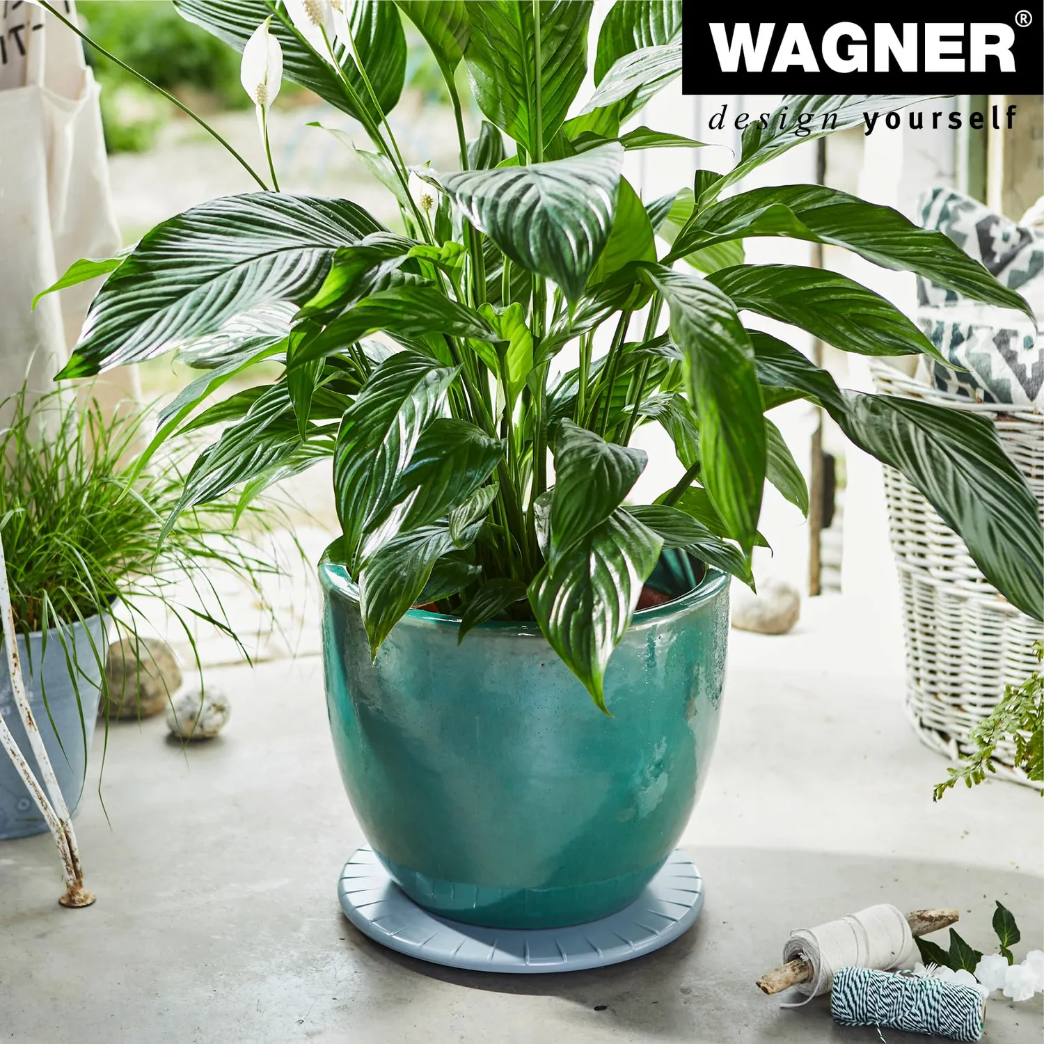 Wagner Ultraflat Sottovaso Ø30 cm Grigio 100 kg