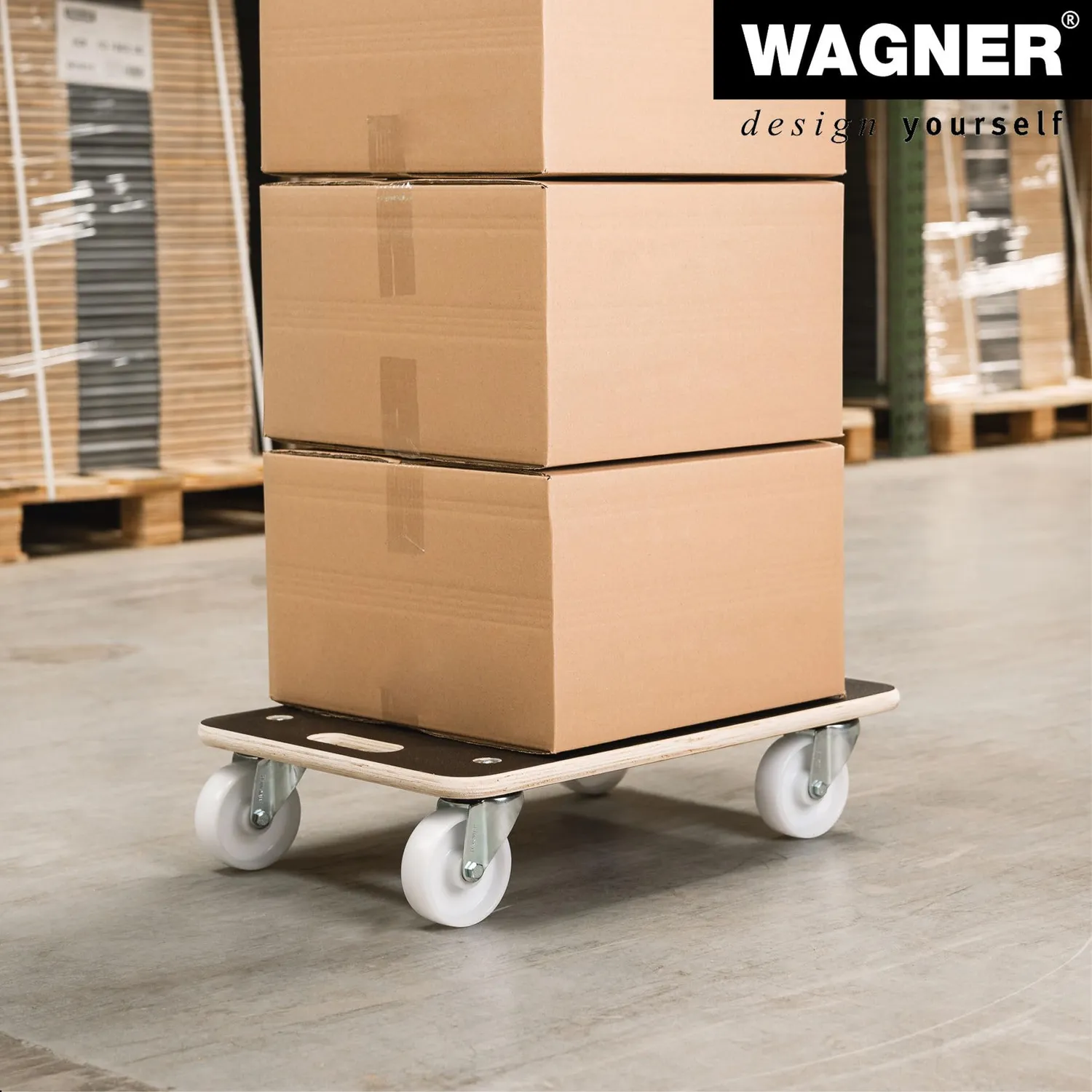 WAGNER carrello trasporto 57,5x29 cm 250 kg antiscivolo