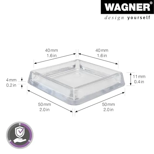 Wagner EH 0340 sottobicchieri mobili 4 pezzi trasparenti plastica