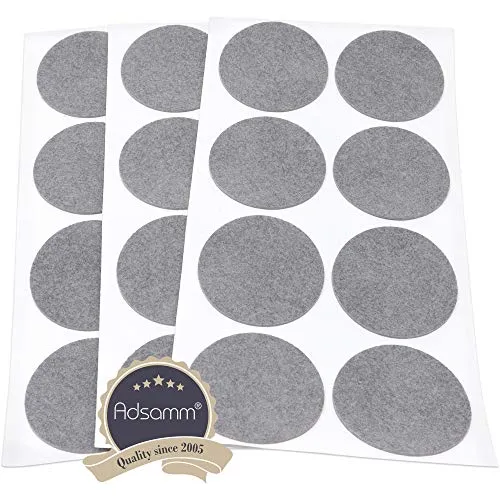 Adsamm Feltrini Autoadesivi Ø 50 mm Grigio 24 pz Ultrasottili