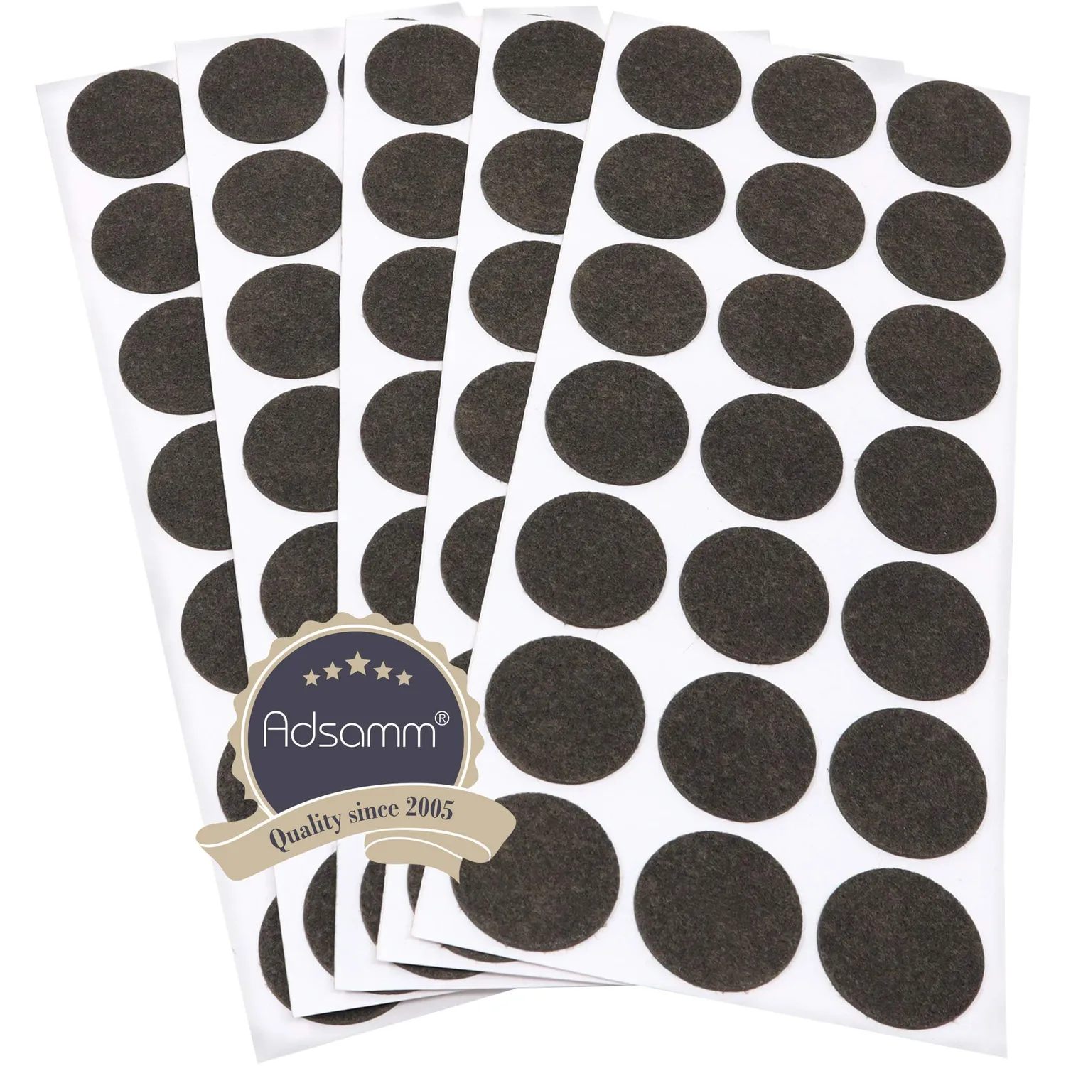 Adsamm feltrini ultrasottili Ø30 mm marrone 105 pezzi 1,5 mm