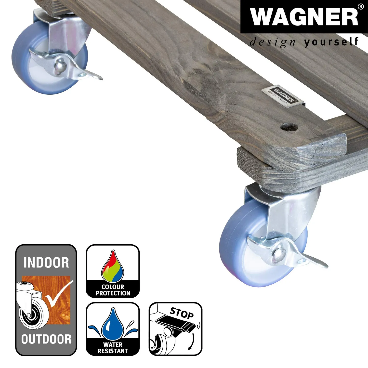 Wagner Vintage Carrello Piante 40x40 cm Grigio 200 kg