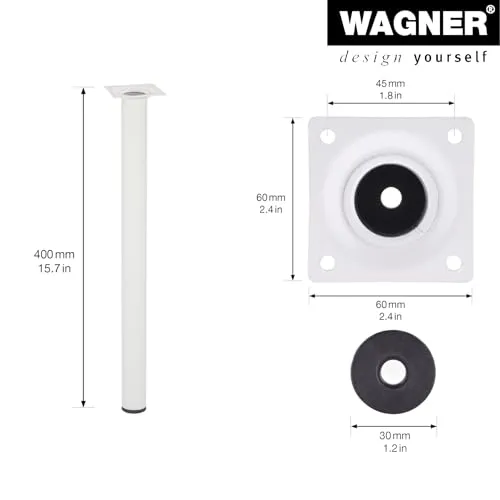 Wagner Classic ST 1640 gamba mobili bianca 40 cm