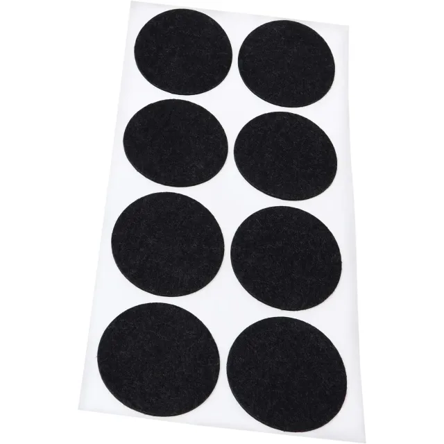 Adsamm feltrini ultrasottili ø 50 mm neri 8 pezzi 1,5 mm