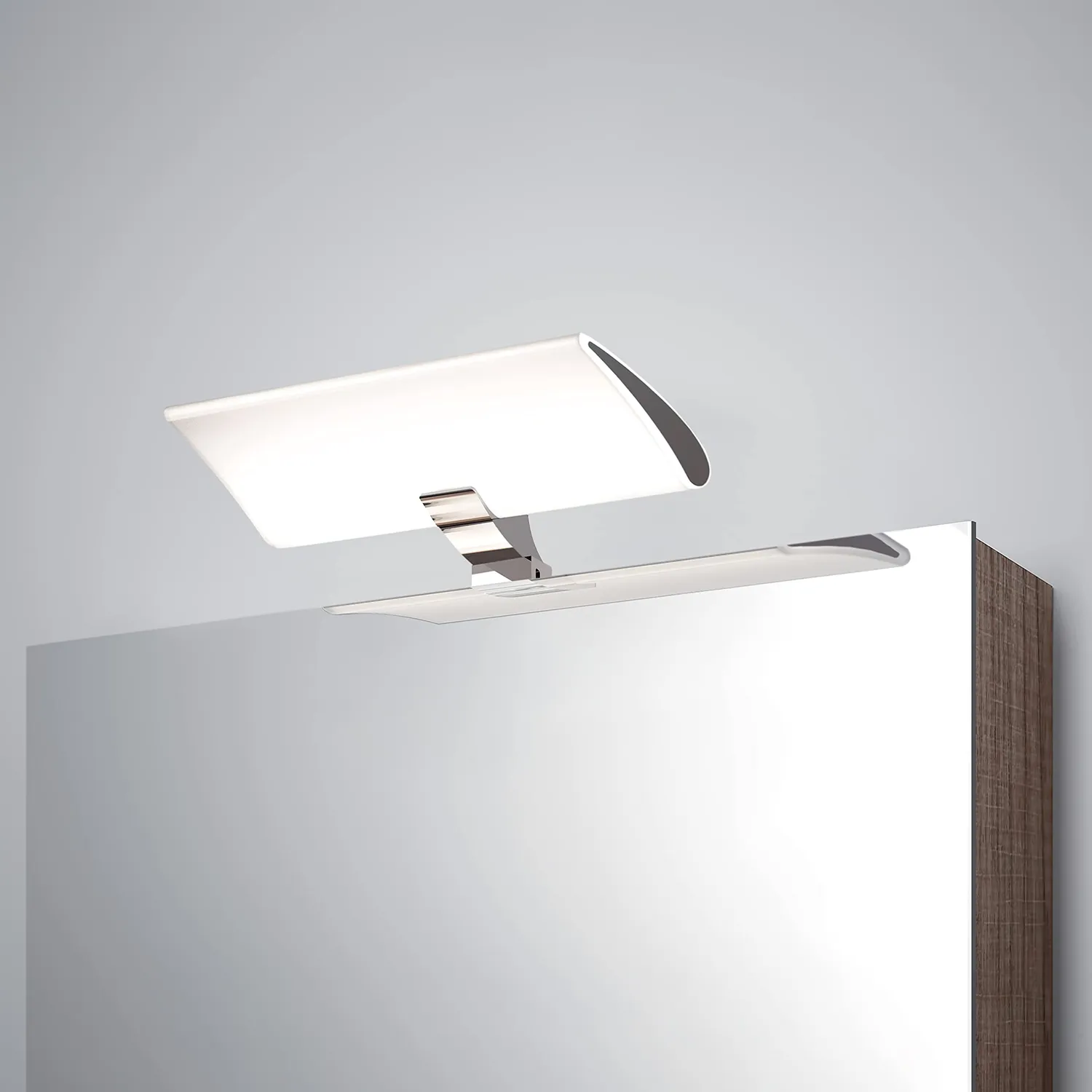 Emuca faretto LED specchio bagno 300 mm IP44 cromo