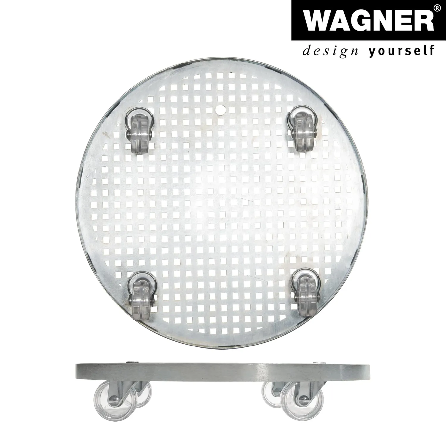 Wagner GH 0951 sottovaso con ruote Ø30 acciaio zincato 50 kg