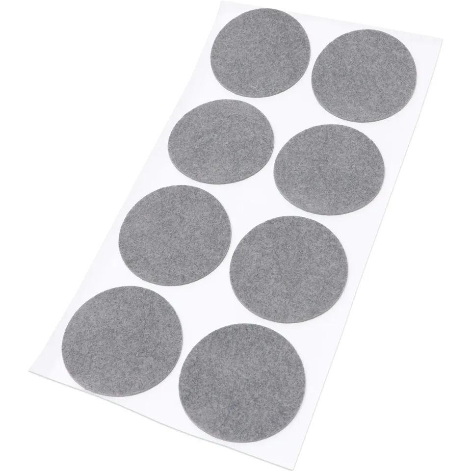 Adsamm Ø 50 mm feltrini rotondi grigi 8 pezzi ultrasottili