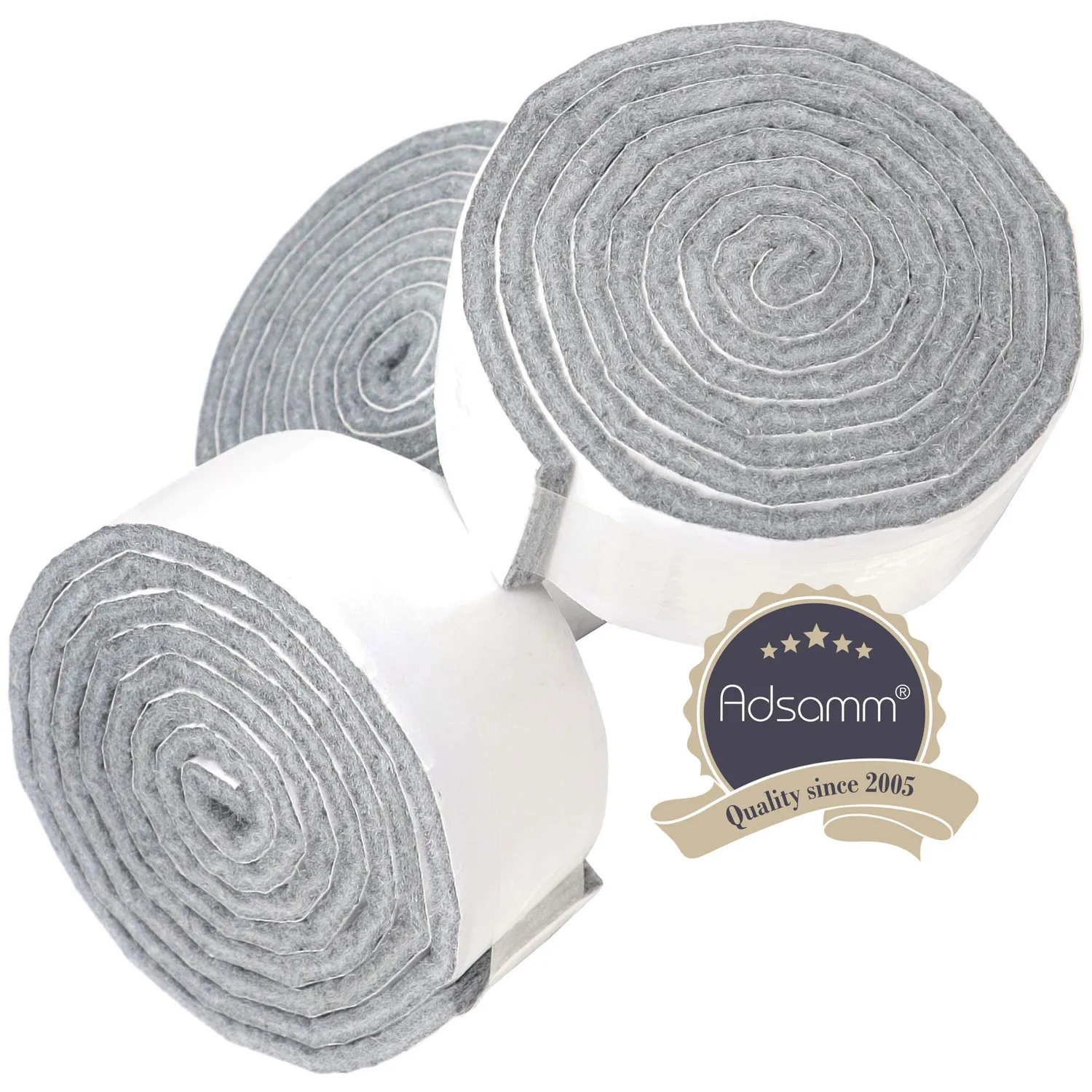 Adsamm Nastro Feltro Adesivo Grigio 29x1000 mm 3 Rotoli