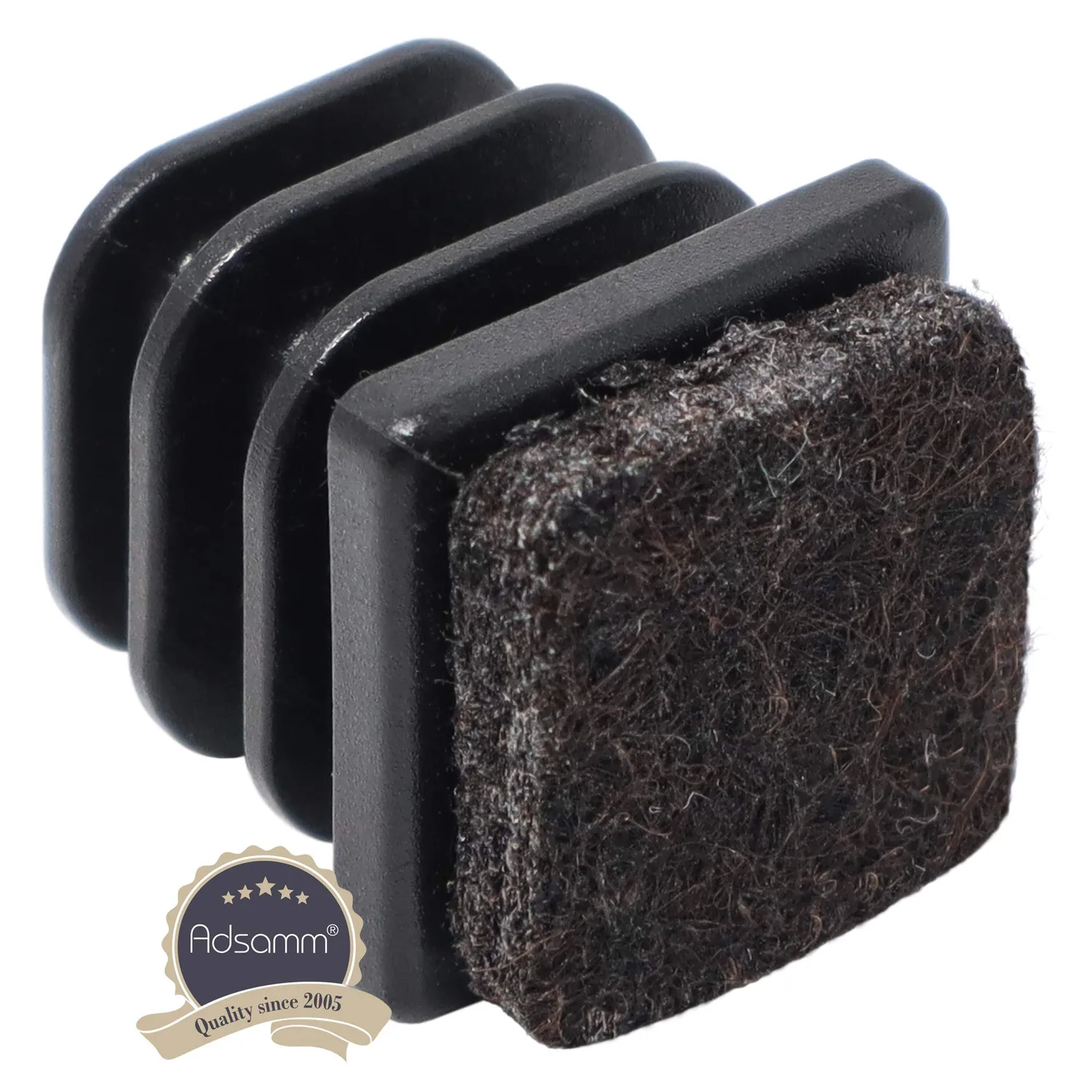 Adsamm puntali quadrati 16-18 mm 100 pezzi con feltro nero