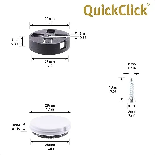 Wagner QuickClick 16793099 feltrini da avvitare 4 pezzi DUO 2 in 1