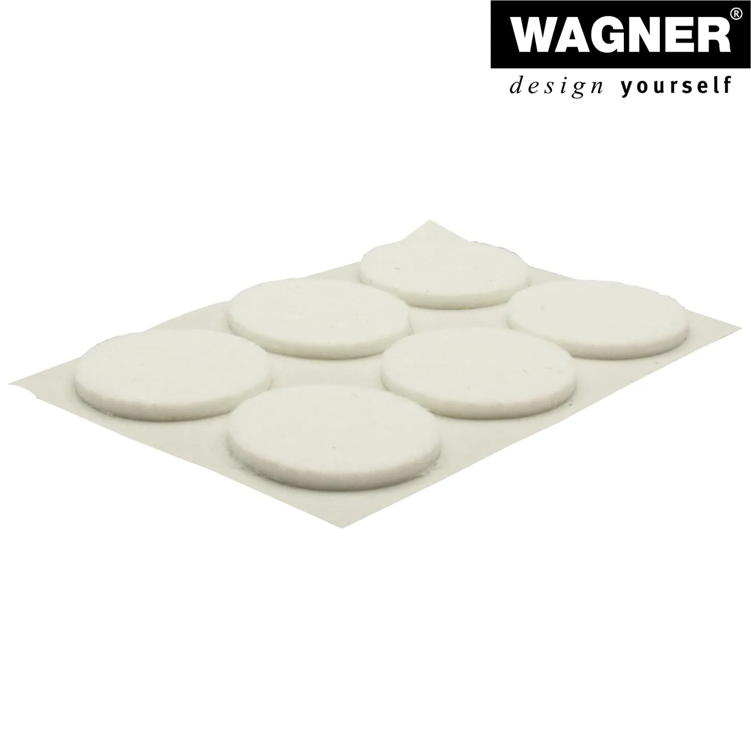 Wagner 15122999 feltrini adesivi tondi 12 pezzi bianchi