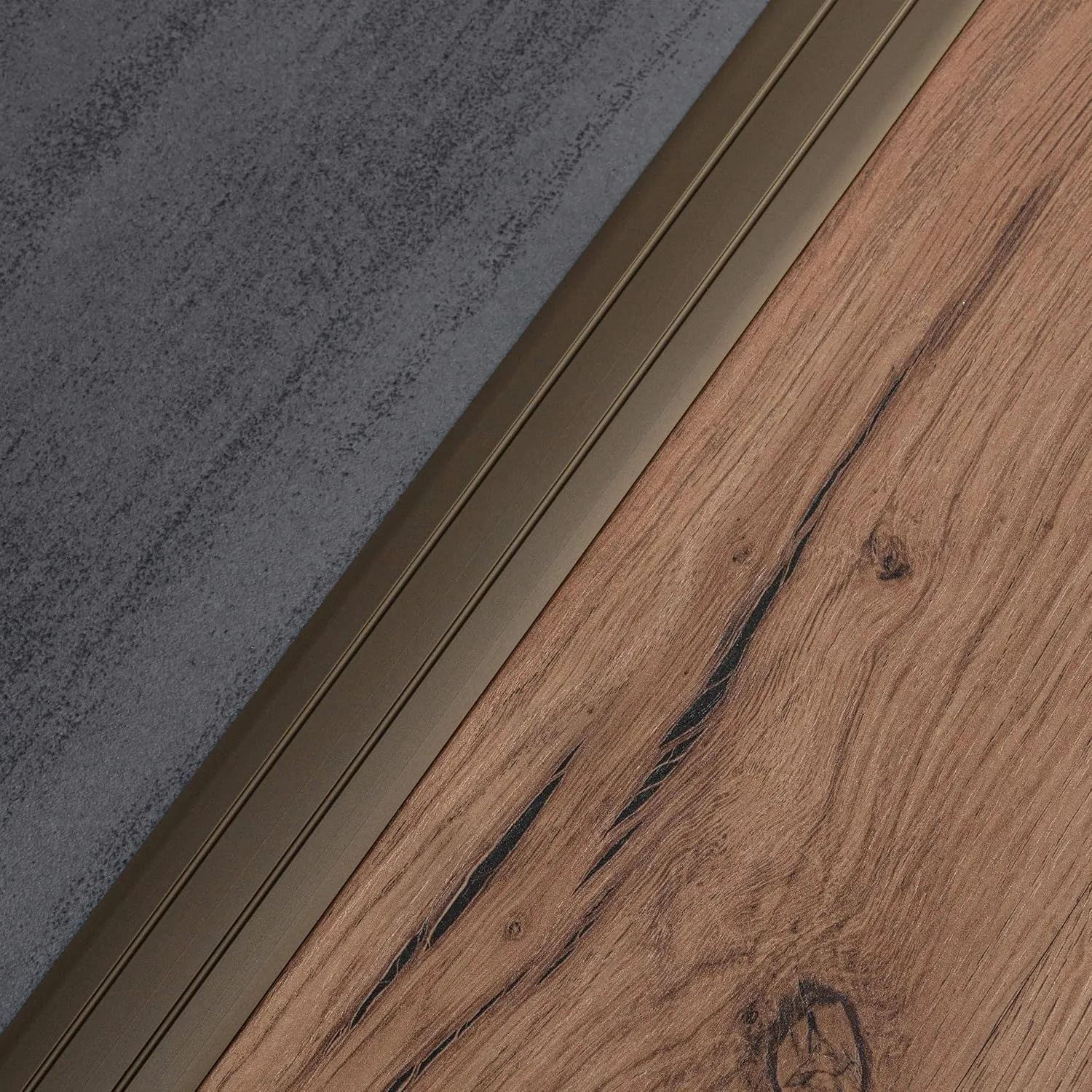 Gedotec profilo transizione autoadesivo 100 cm bronzo alluminio