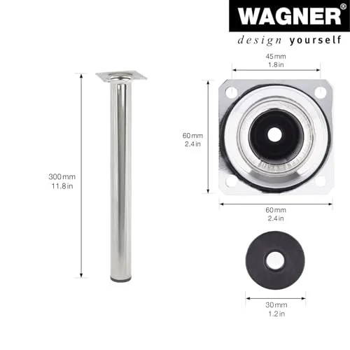 Wagner Classic ST 1530 gamba mobile 300 mm cromata 1 pezzo
