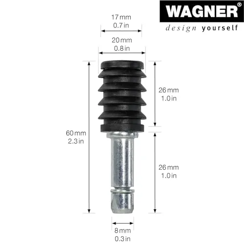 Wagner RO 0083 perno con manicotto tondo 2 pz 20 mm