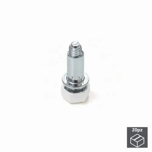 Emuca 2020015 piedino regolabile M6 20 pezzi bianco 18 mm