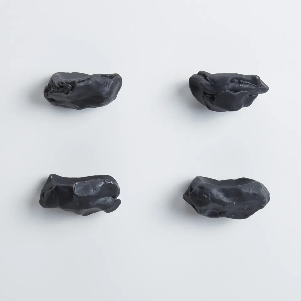 NIVA Design Impronta pomello nero impronte digitali