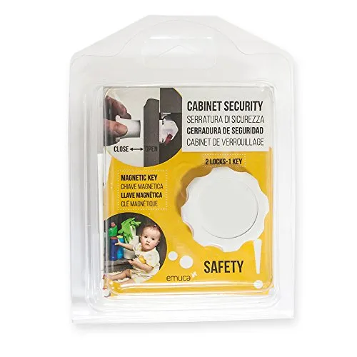 Emuca 8929420 Chiusura Sicurezza Bambini Magnetica 2 Pezzi