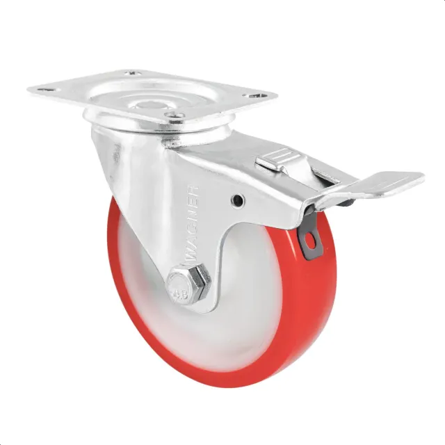 Wagner RO 7825 rotella girevole 125 mm rossa 105 kg