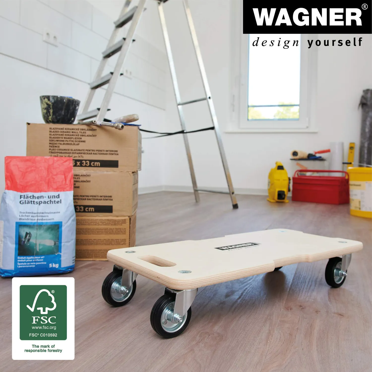 Wagner MM 1327 carrello trasporto 59x29 cm portata 300 kg