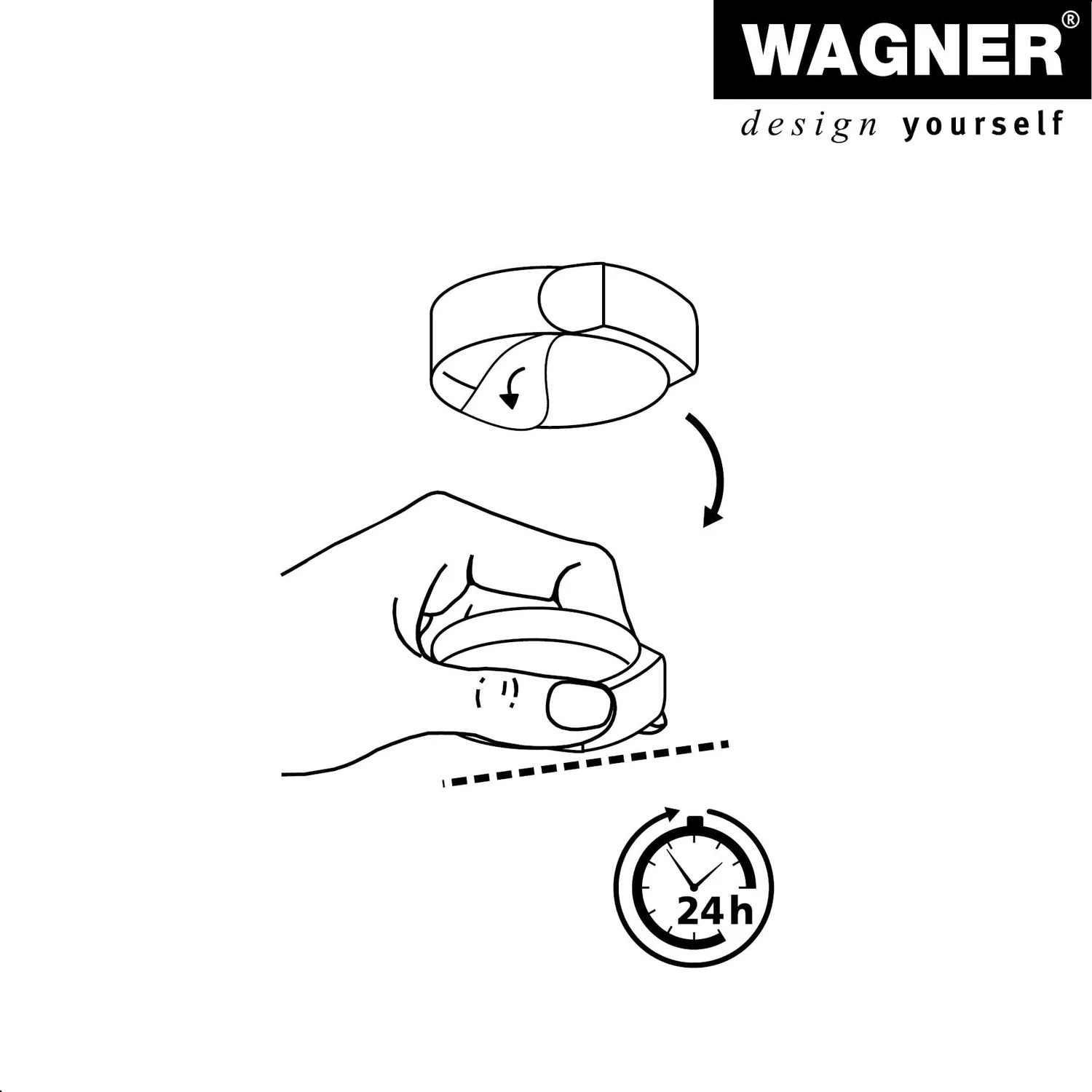Wagner 15510511 fermaporta adesivo trasparente diam. 50 mm