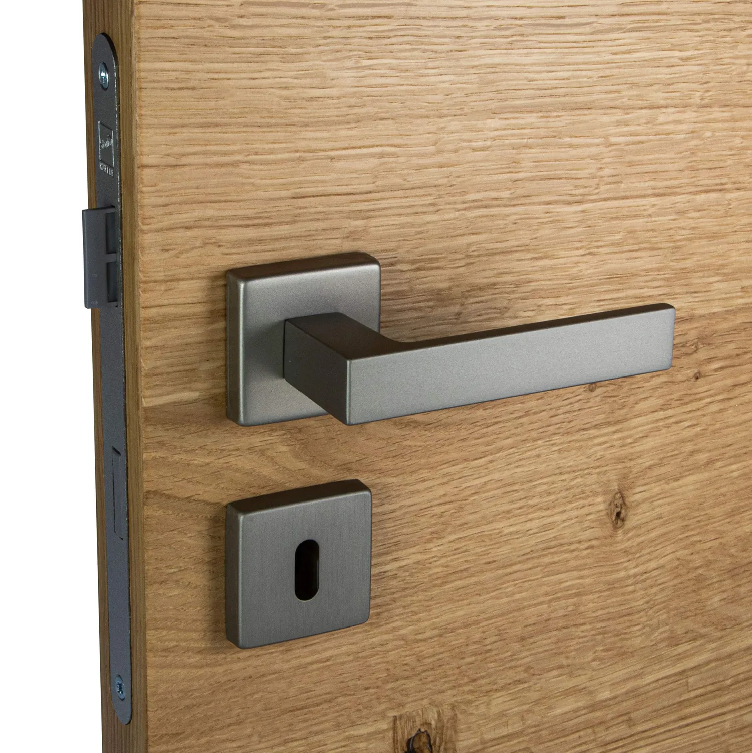Gedotec Push 1317 maniglia porta BB argento set interno