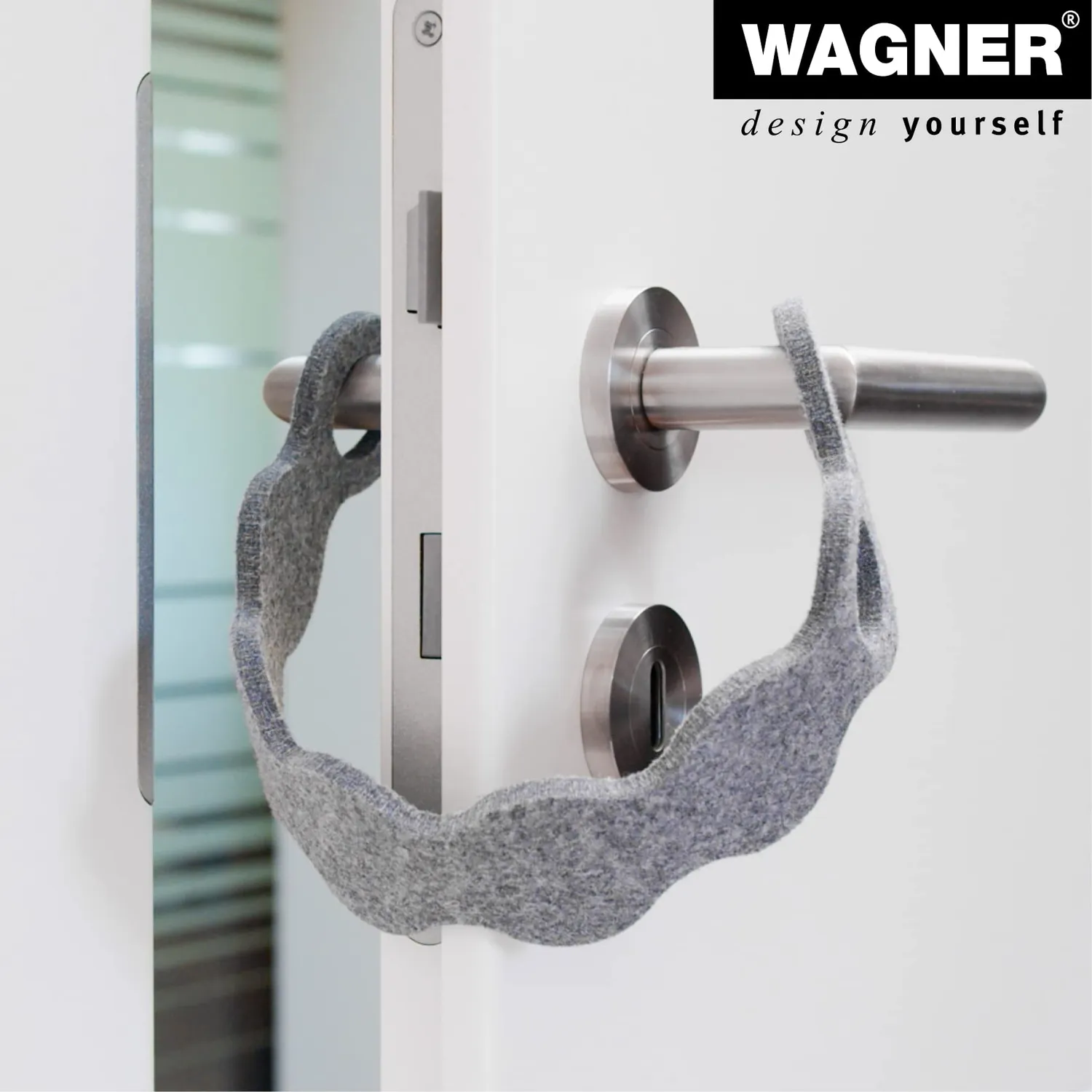 Wagner EH 3019 fermaporta maniglia feltro grigio adattabile