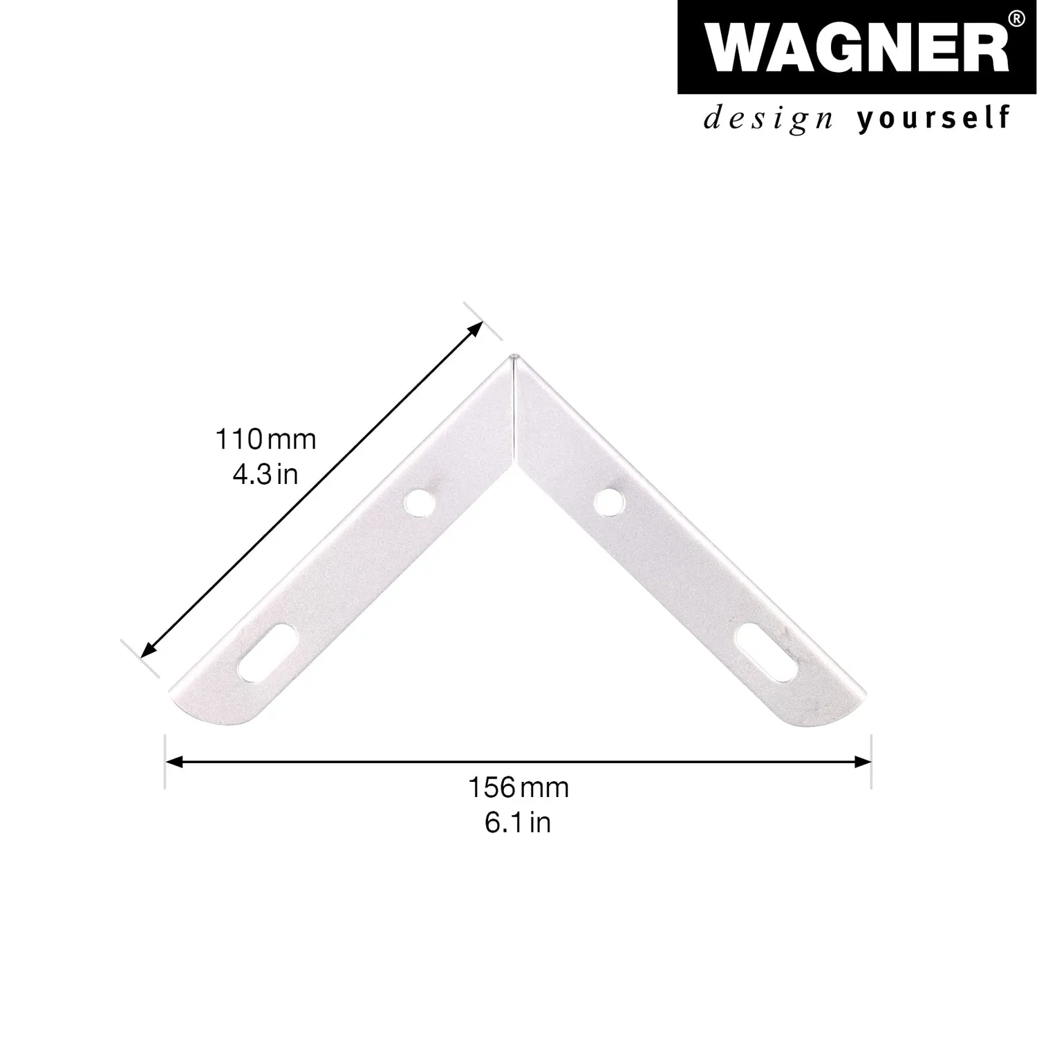 WAGNER SOFA WINGS ST 0451 gambe mobili set 4 pezzi acciaio