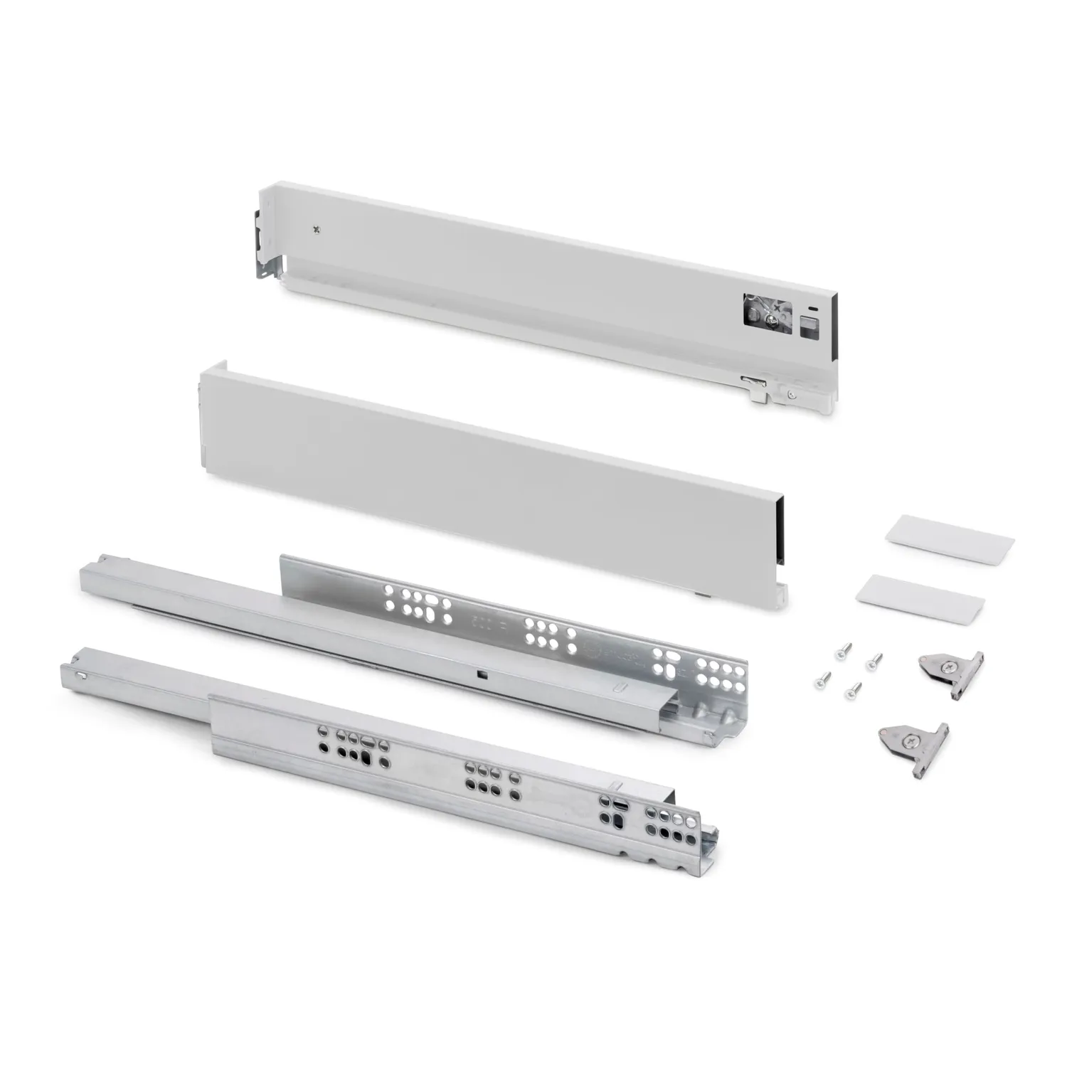 Emuca Vertex Kit Cassetto 93x450 mm Bianco 40 Kg Chiusura Soft