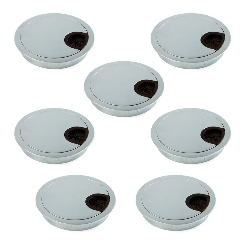 Emuca Passacavo Scrivania 80 mm Cromo Opaco 7 Pz Zama