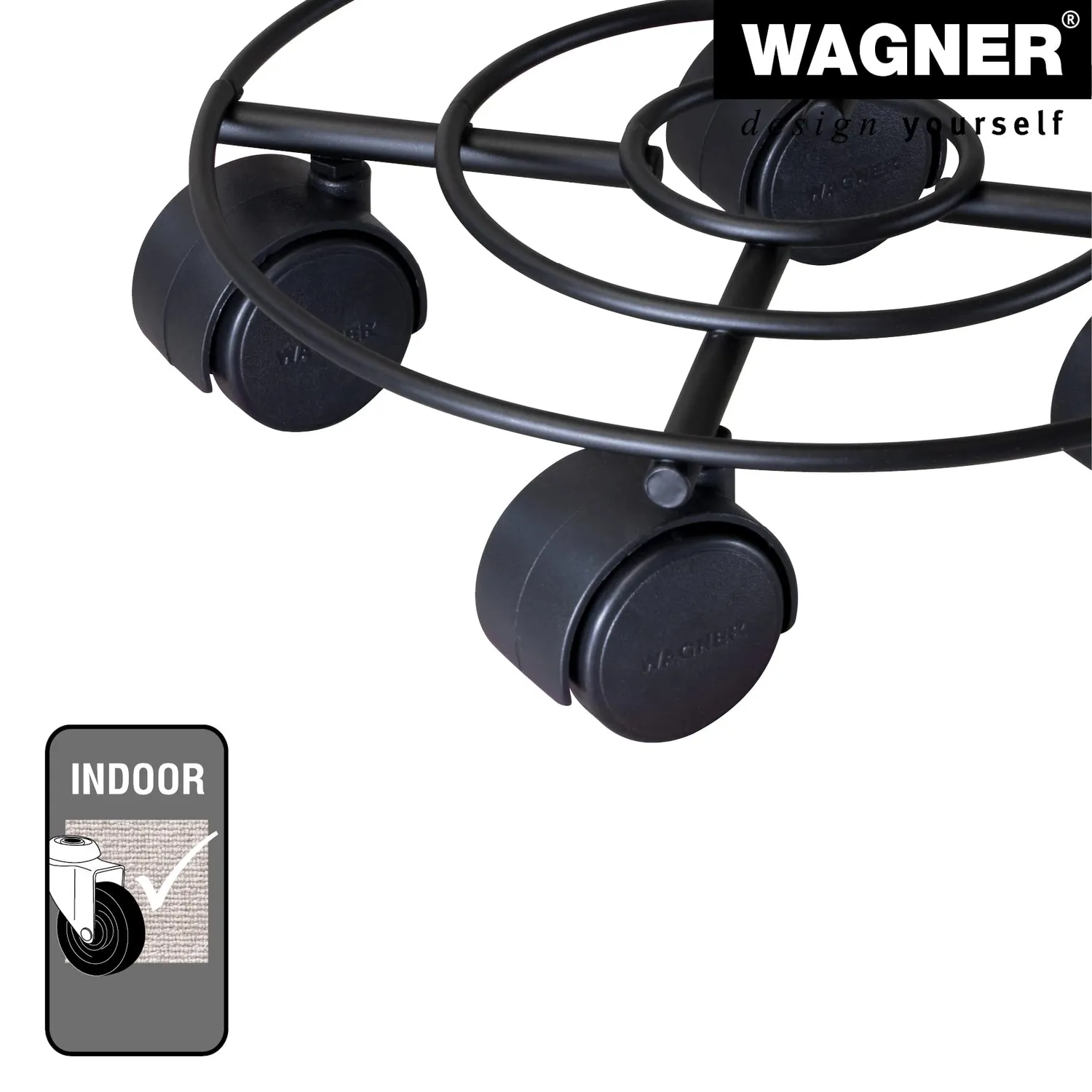 Wagner Draht GH 0942 sottovaso ruote Ø23 cm 60 kg