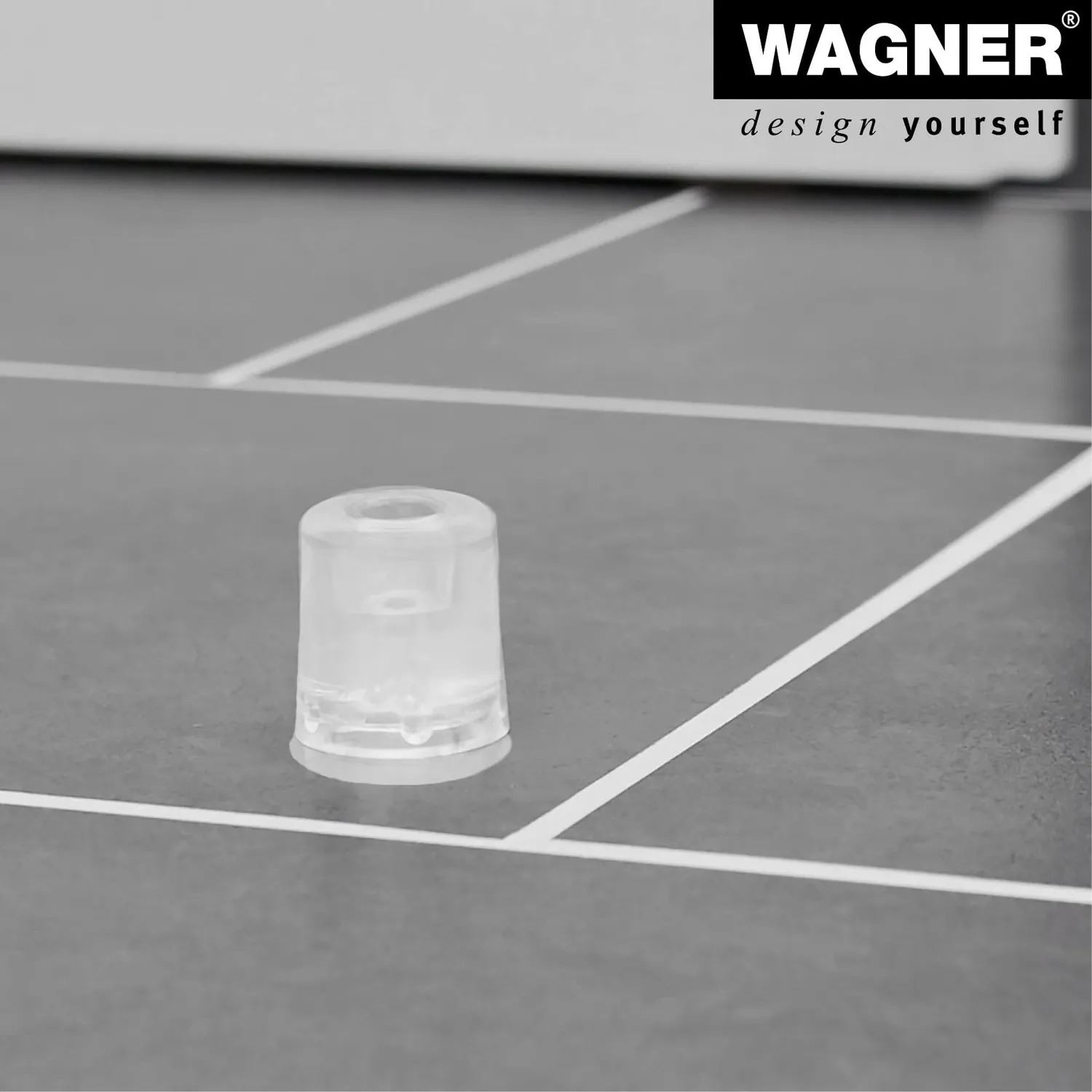 Wagner Vulcano fermaporta parete trasparente Ø35x35 mm