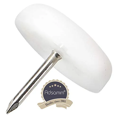 Adsamm PG-N-WH-22 feltrini con chiodo 100 pz Ø22 mm bianchi