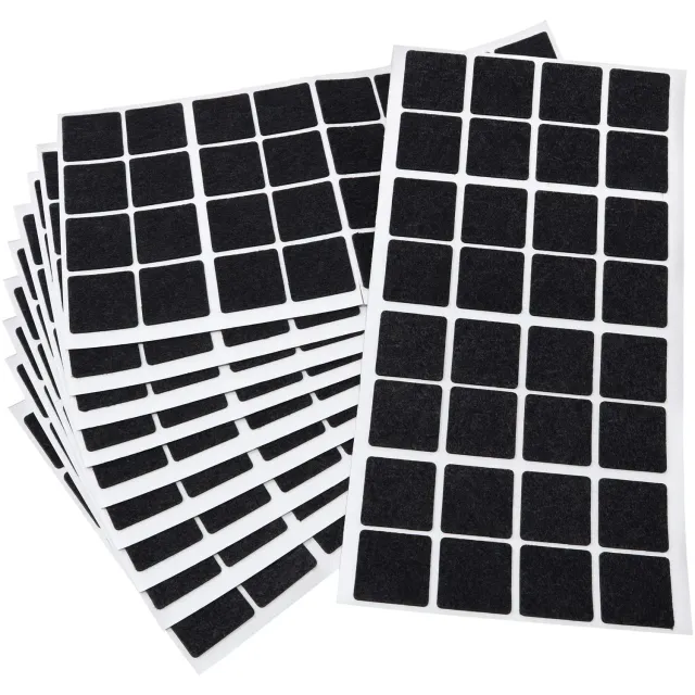 Adsamm feltrini ultrasottili 25x25 mm neri 320 pezzi 1,5 mm